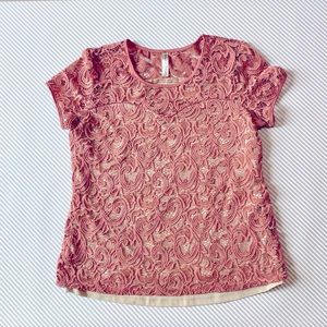 PerSeption Concept Pink Lace Top